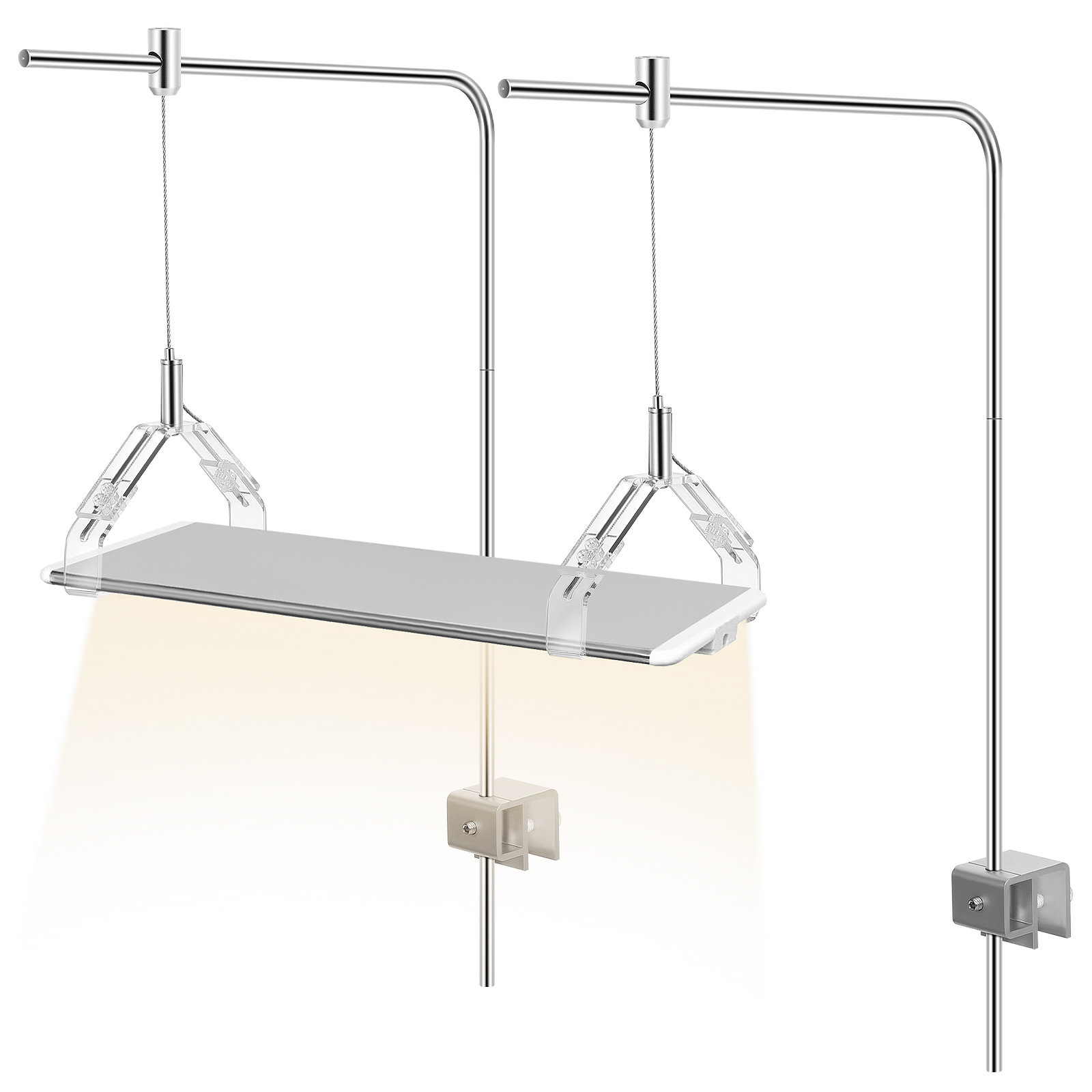 Aquarium Marine Lights - 2 Stück Aquarium-Lampenhalter, unterstützt Lichtaufhänger-Halterung, Aluminiumlegierungsgestelle,