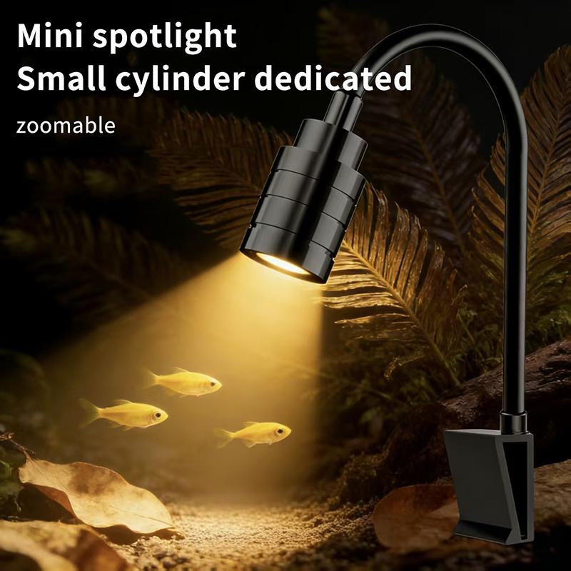 Aquarium Marine Lights - 3W Südamerikanischer Aquarium-Spotlight, 3-Farben-LED-Aquariumlampe, Fokusbeleuchtung, praktisches