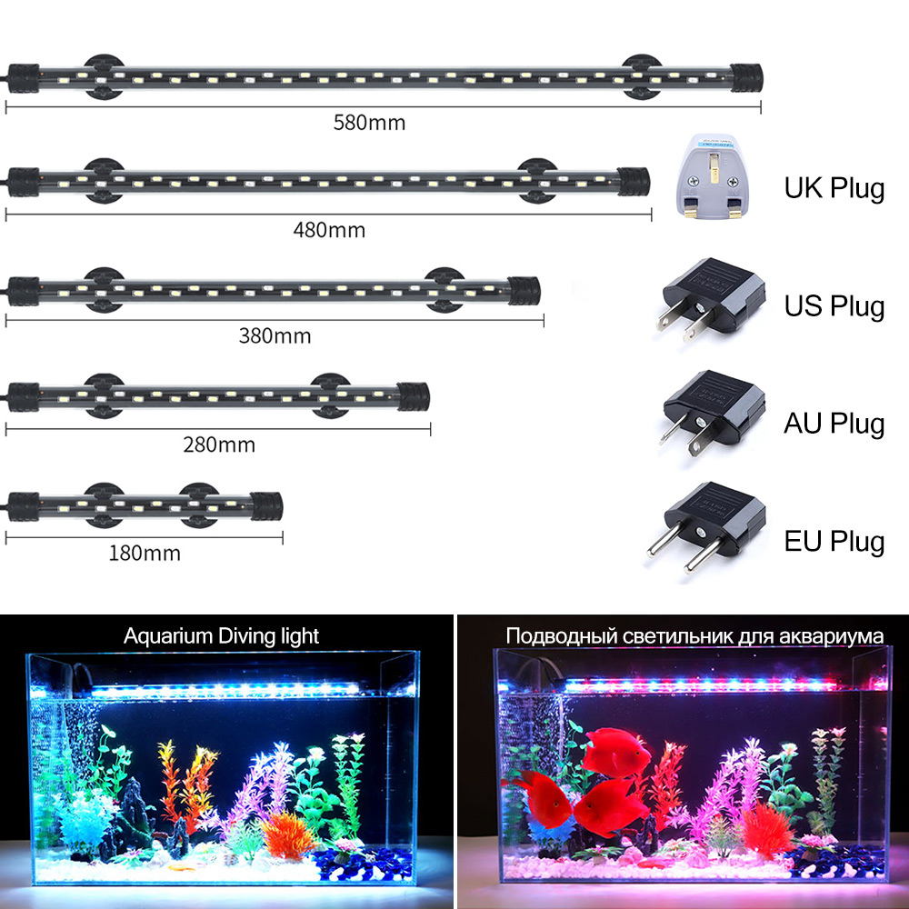 Aquarium Marine Lights - 90-260V Aquarium Licht LED Wasserdichte Aquarium